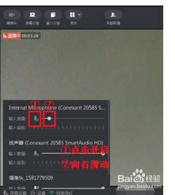 电脑钉钉直播没有声音？