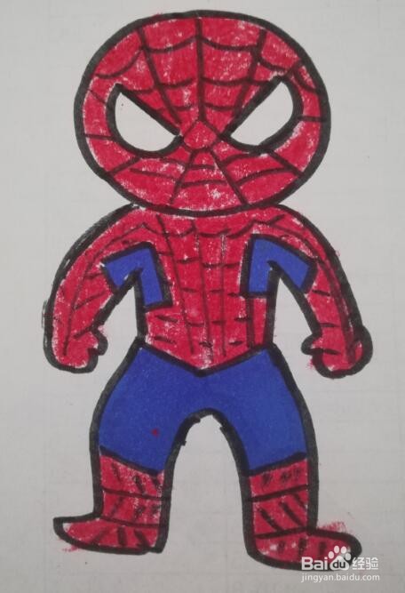 蜘蛛超人的画法 蜘蛛超人简笔画