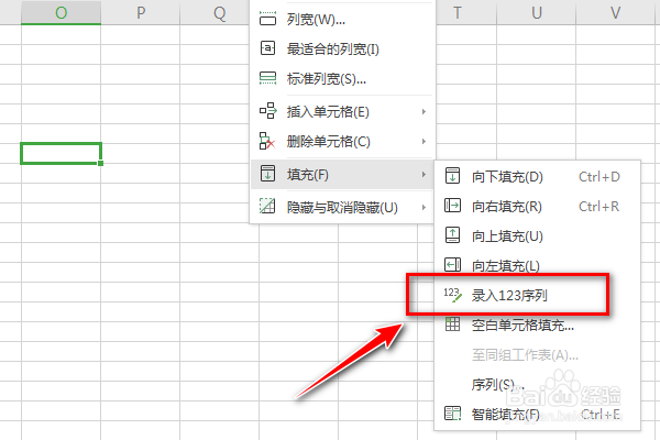 如何使用Excel行和列功能的录入123序列呢