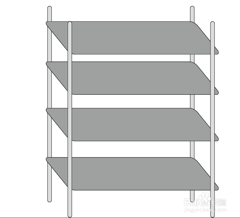 在AI如何绘制透视鞋架