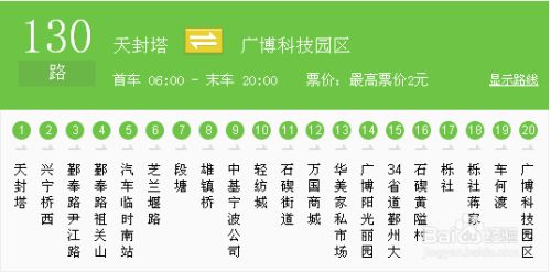 宁波的130路公交车主线,支线