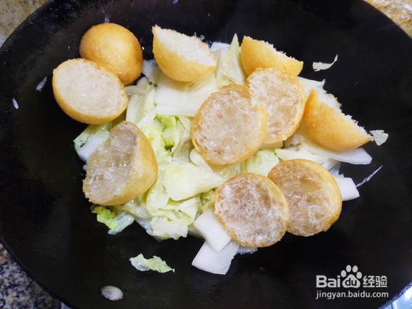 白菜焖面筋的做法