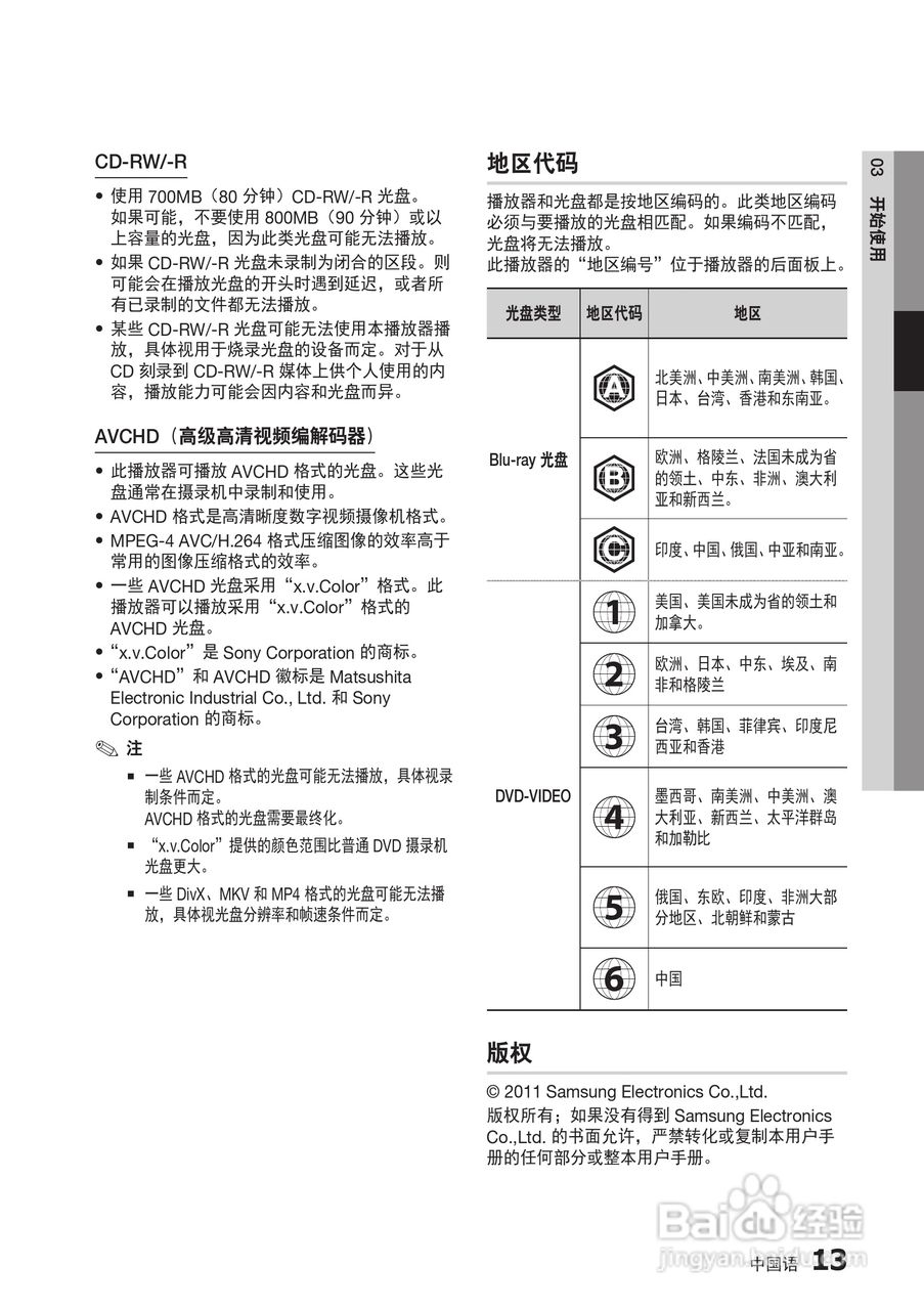 三星BD-D6500高清播放机使用说明书:[9]