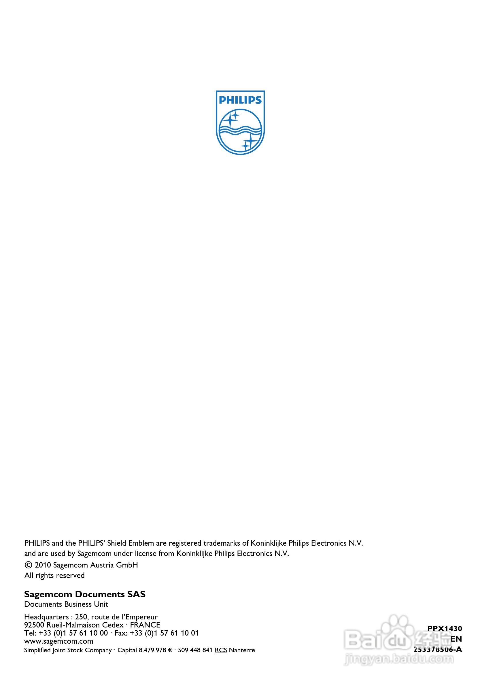 飞利浦PPX1430投影机使用说明书:[3]