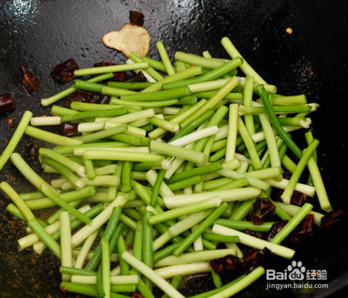 家常蒜苔炒肉丝