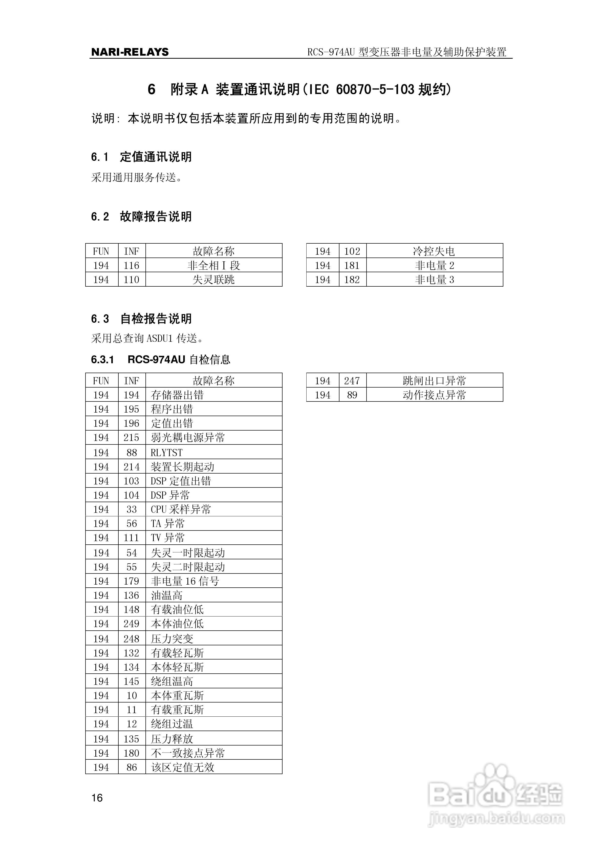 RCS-974AU型变压器非电量及辅助保护装置使用说明书:[3]