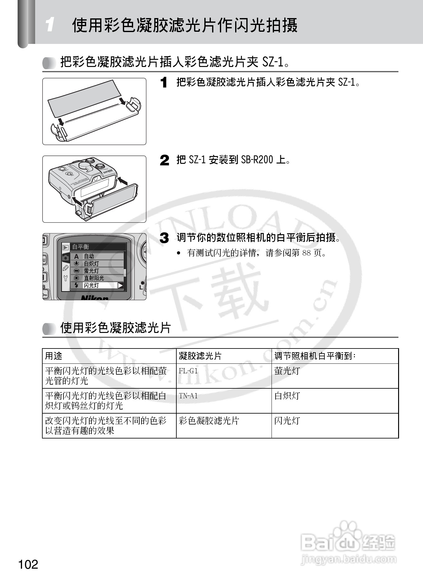 尼康SB-R200数码相机使用说明书:[11]