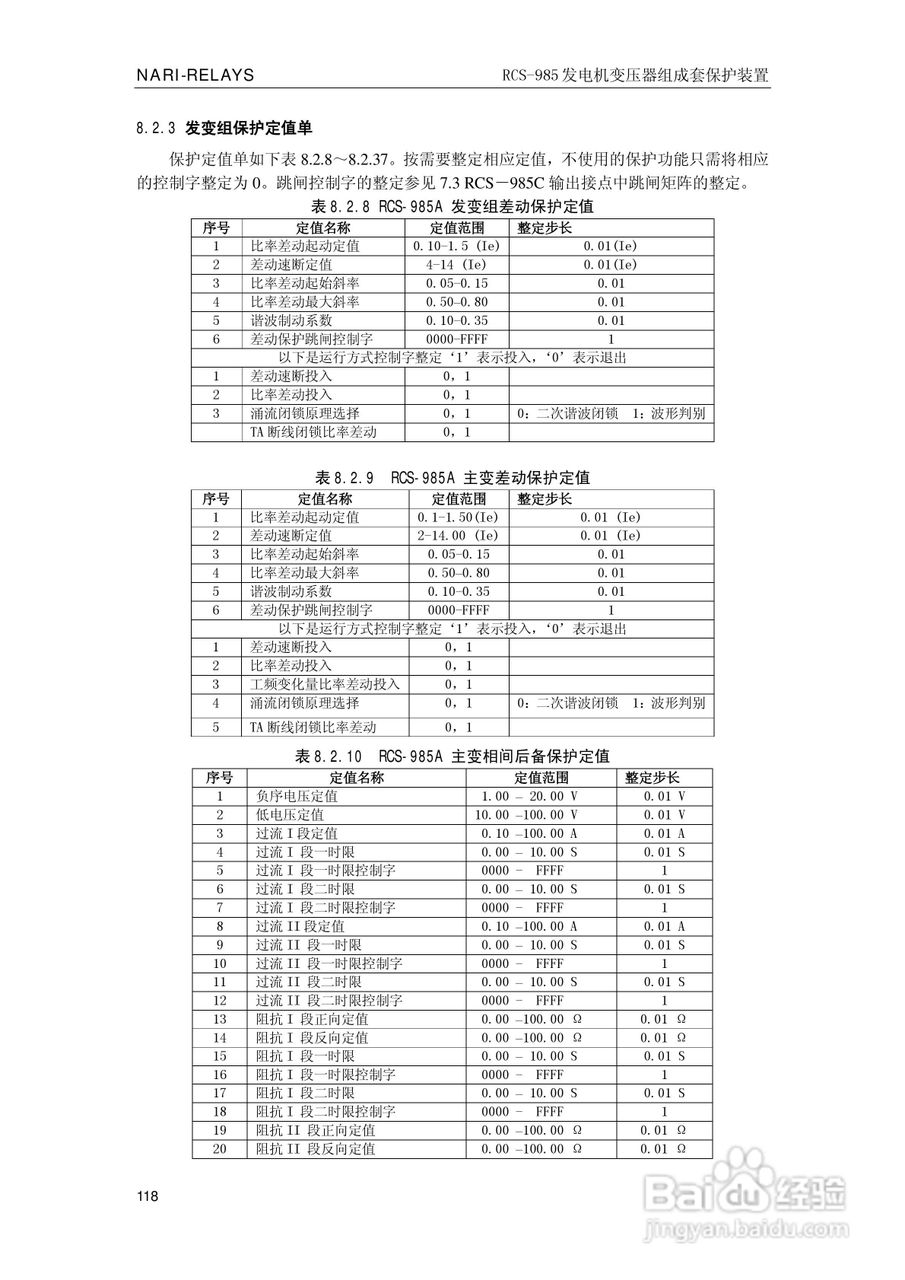 南瑞RCS-985G发电机变压器成套保护装置技术说明书:[13]