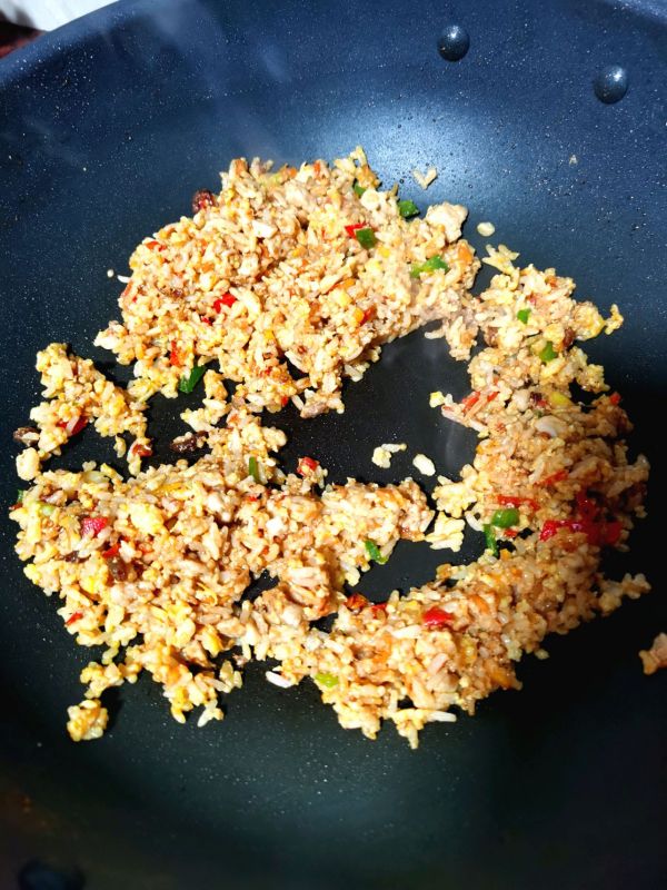 XO酱鸡蛋炒小米燕麦饭