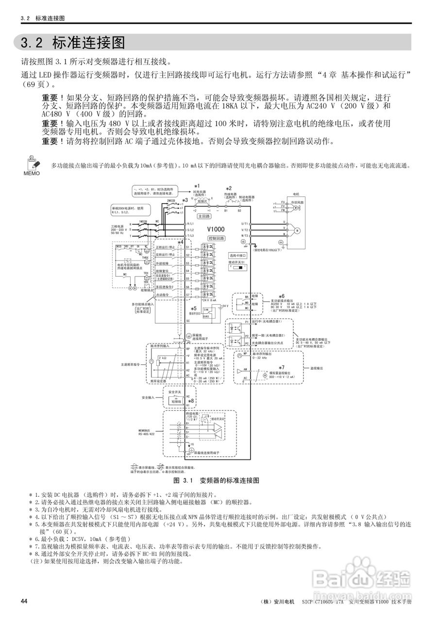 安川CIMR-V4A0011F型变频器使用说明书:[5]