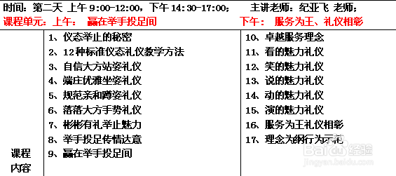 教师礼仪培训课程