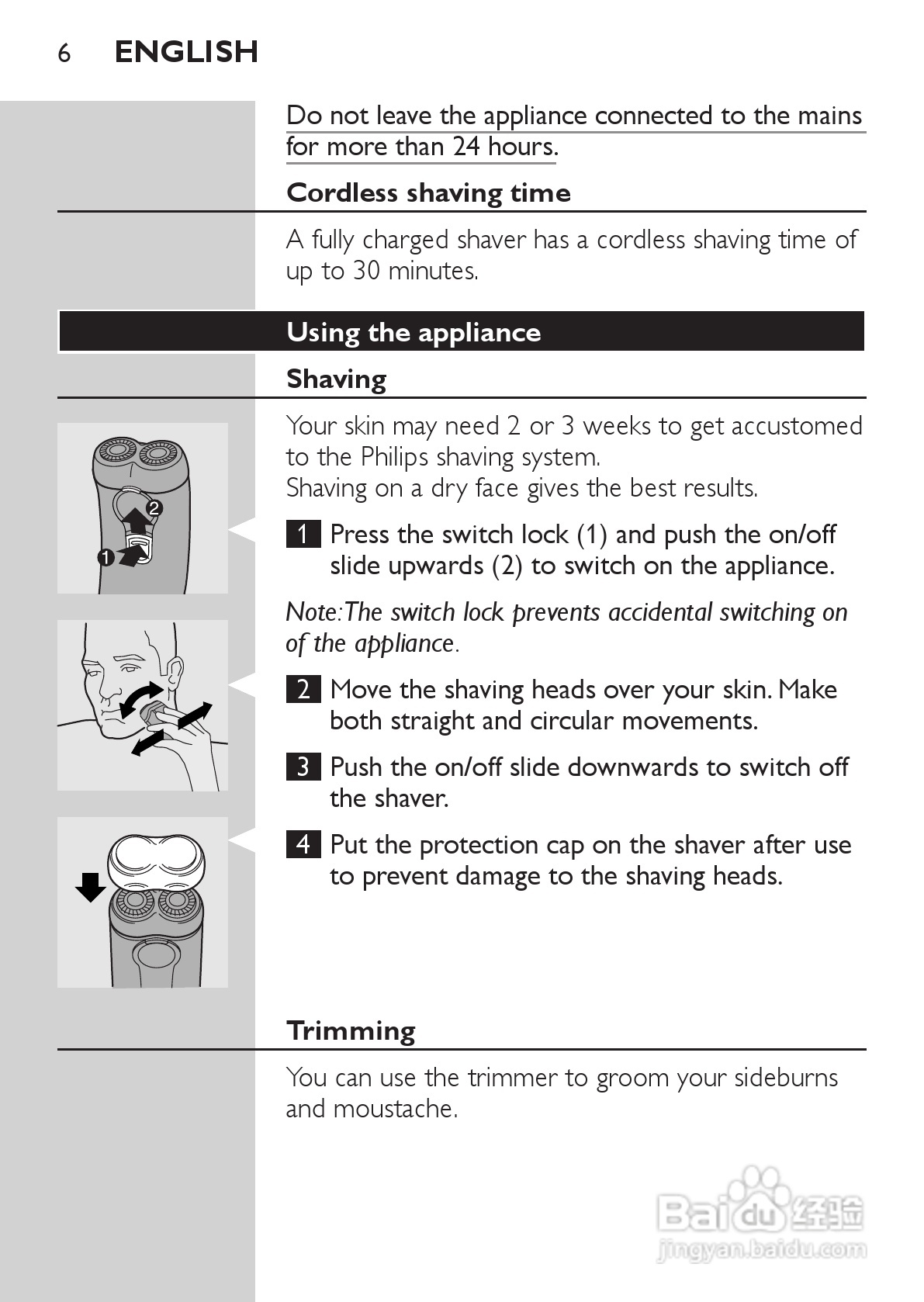 philips HQ489剃须刀说明书:[1]