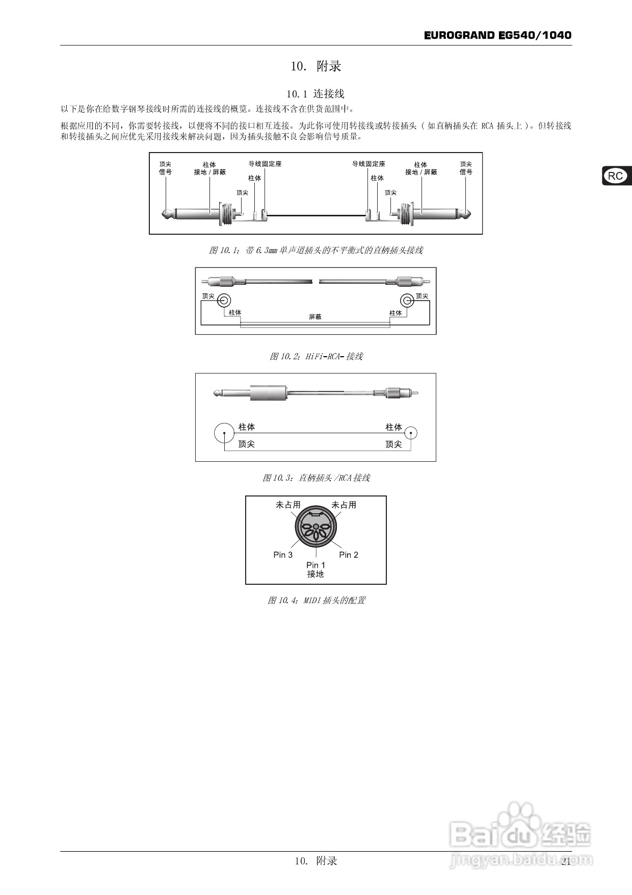 EUROGRAND EG540/1040音响使用说明书:[2]