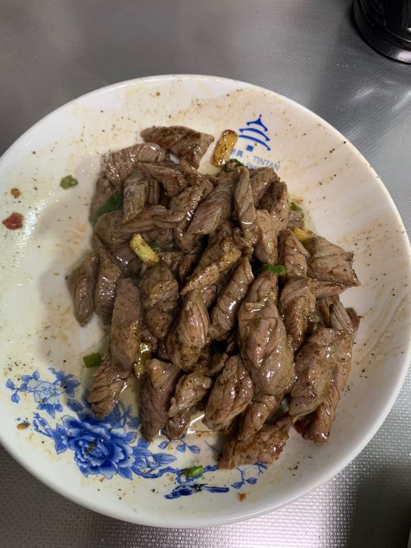 黑椒口蘑牛肉条