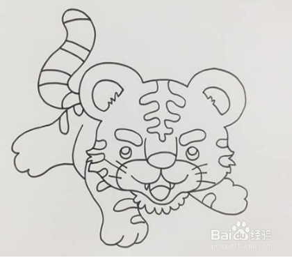 怎么画出黄色的老虎