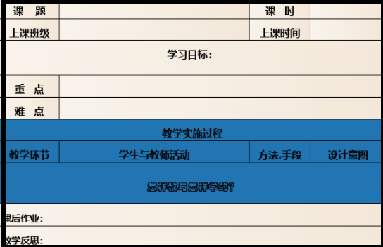 教案格式有哪些