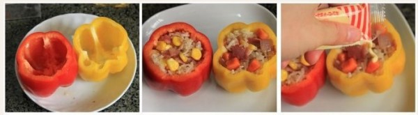 彩椒培根焗饭盅