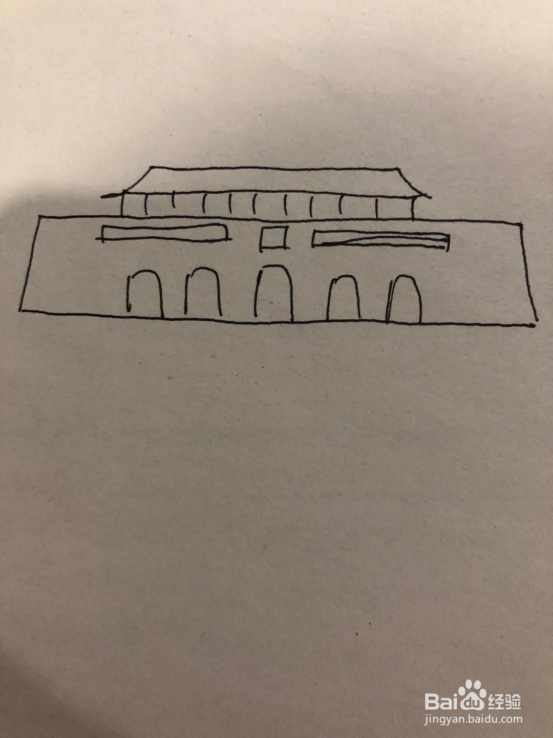 北京天安门简笔画
