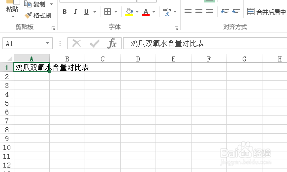 鸡爪双氧水含量对比表怎样制作呢