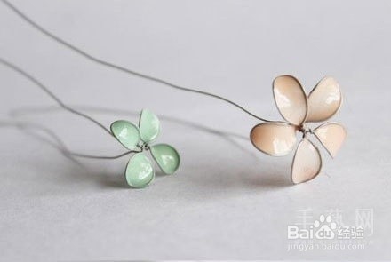 指甲油变身小清新花环