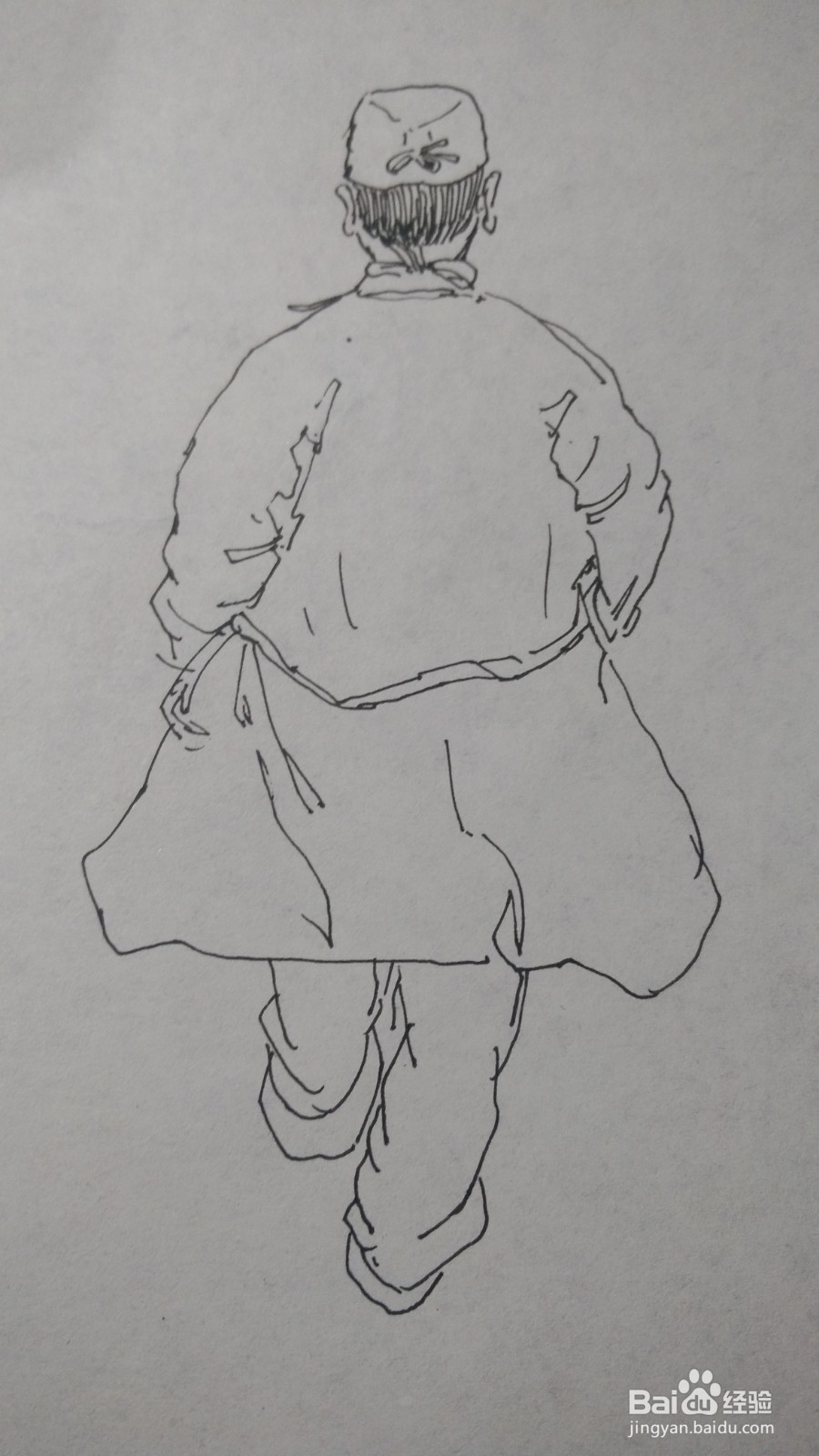 疫情医生背影简笔画