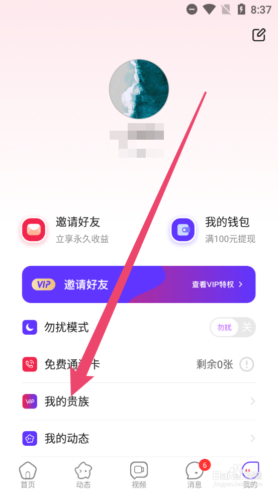 被窝视频聊天怎么开通贵族