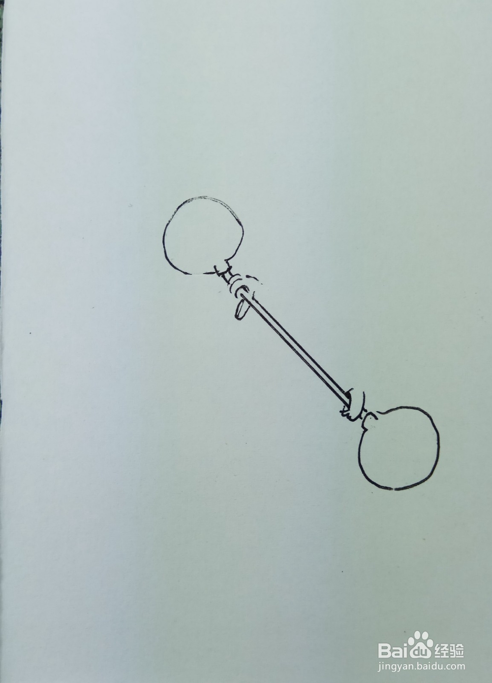 怎样画简笔画“玩铁锤的小和尚”