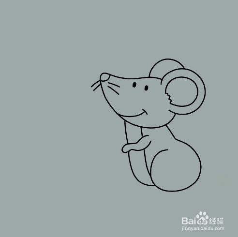 如何手工画友好的老鼠简笔画?