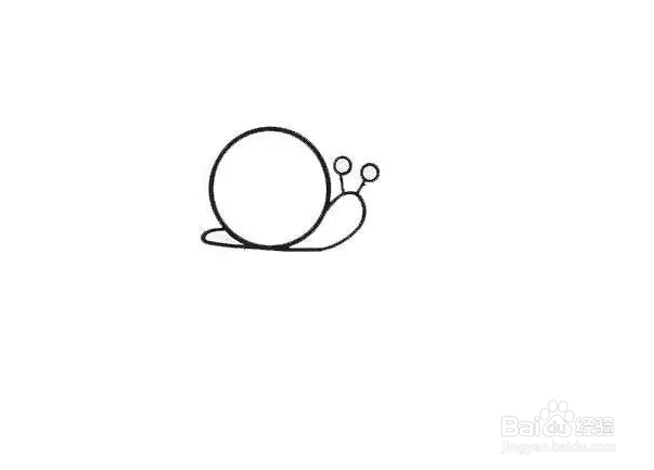 蜗牛分步简笔画