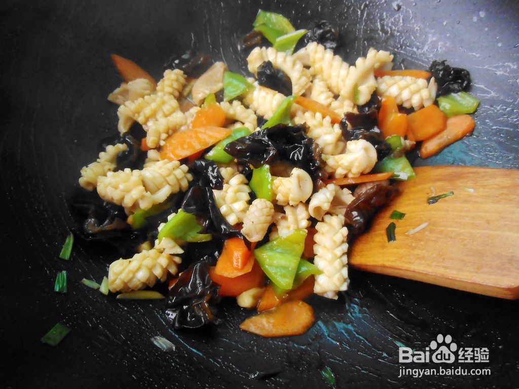 爆炒鱿鱼卷的做法