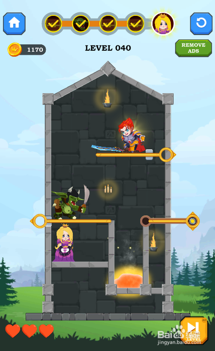 Hero Rescue Online的LEVEL 040怎样通过？