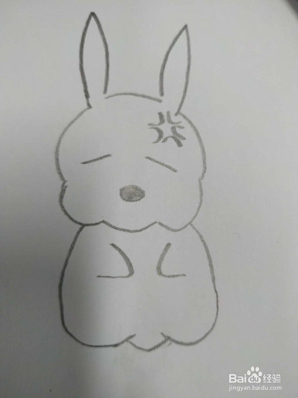 流氓兔简笔画画法