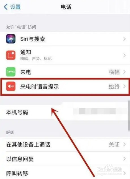 苹果手机怎么关闭来电语音播报