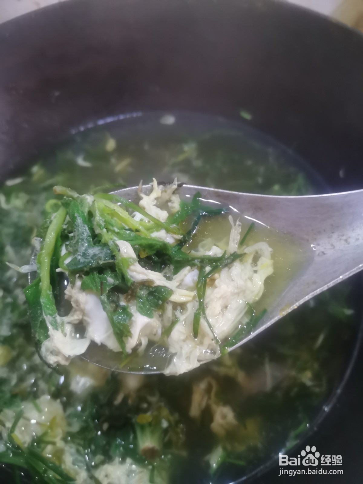 小根菜虾皮蛋花汤