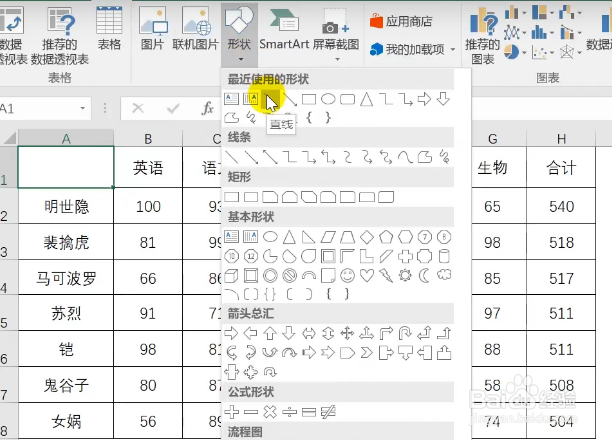 小技巧，Excel制作双栏表头的方法