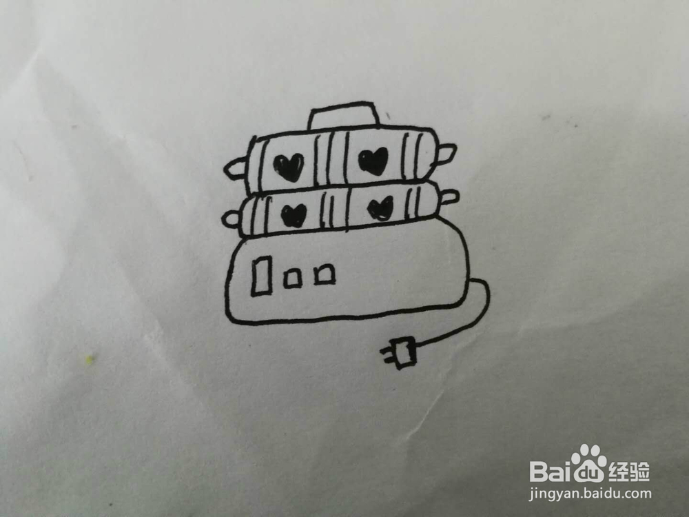 简笔画双层蒸锅