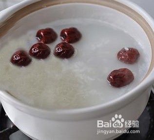 大红枣糯米粥的做法