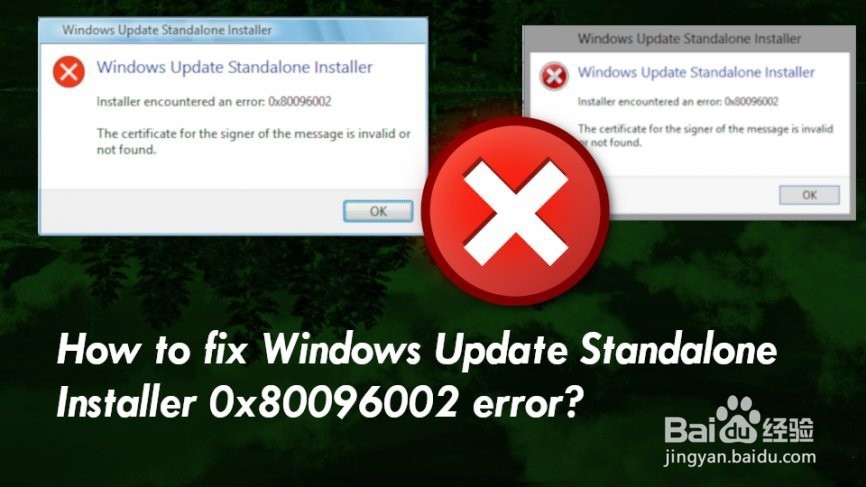 如何修复WinUpdate独立安装程序0x80096002错误