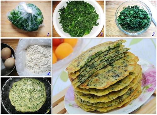 荠菜鸡蛋软饼的做法