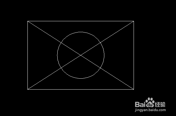 CAD中如何在矩形正中心绘制圆