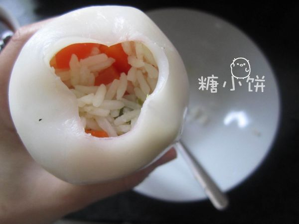 照烧鱿鱼筒酿饭