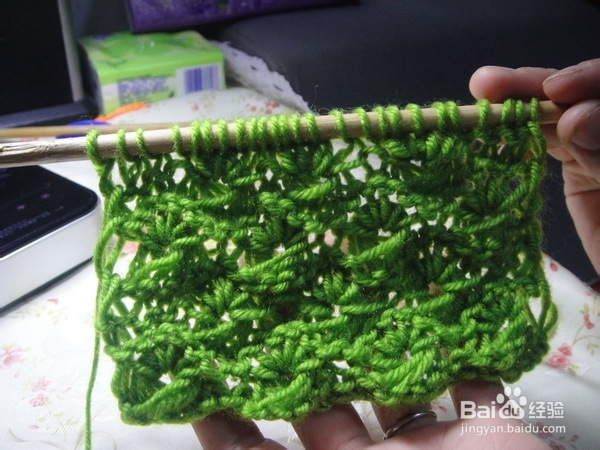 围巾织法——太阳花详细图解