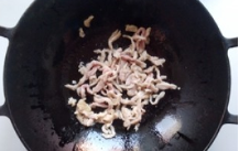 青蒜香干炒肉丝