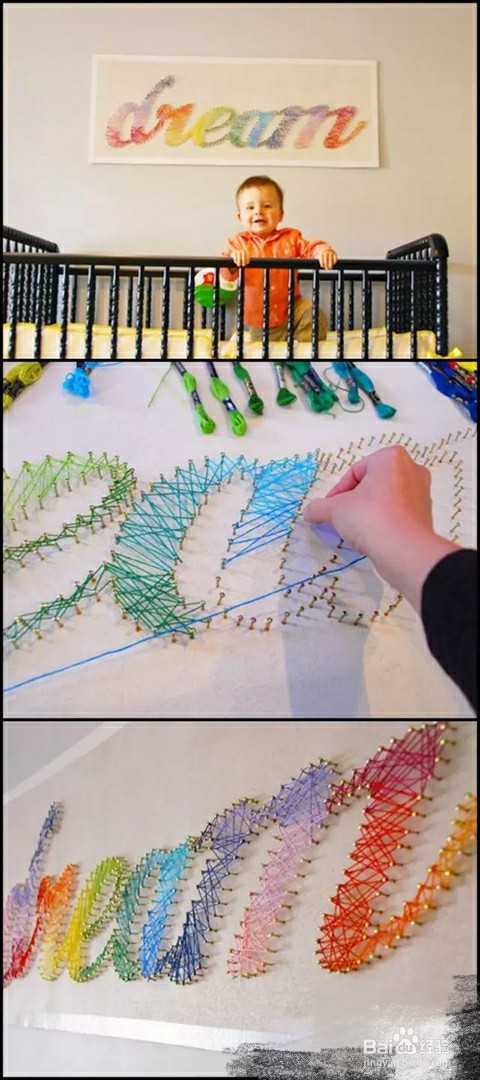 毛线手工，创意装饰画