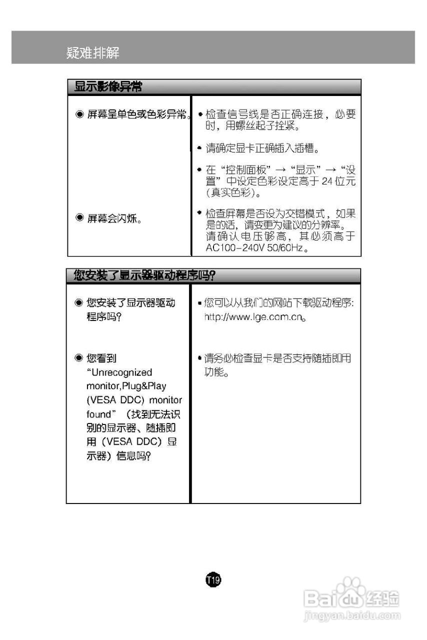 LG L204WTM液晶显示器使用说明书:[3]