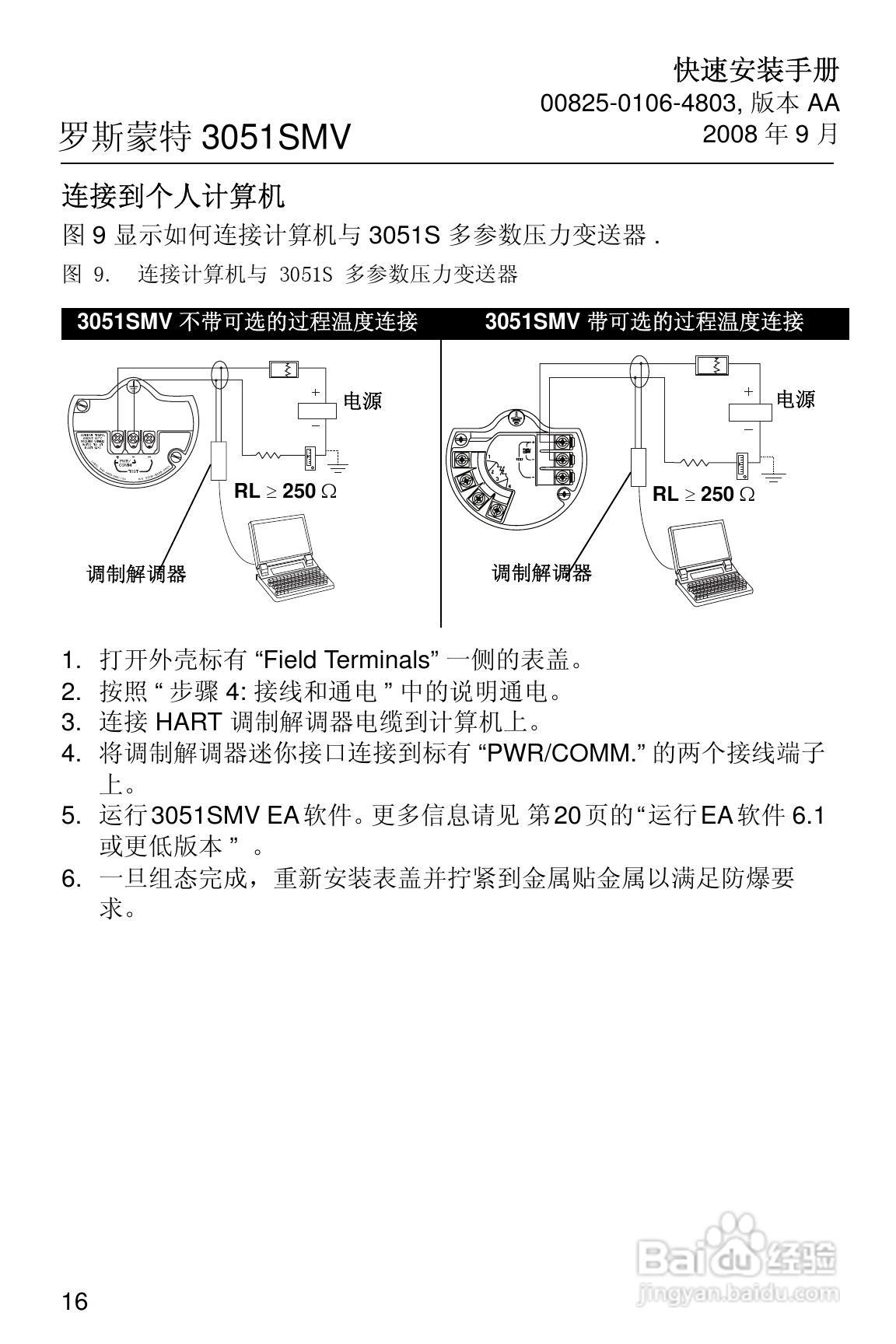 罗斯蒙特 3051SF系列多参数压力变送器快速安装手册:[2]