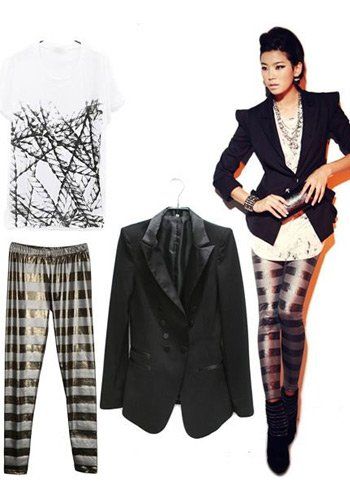 垫肩小西装变身华丽优雅OL