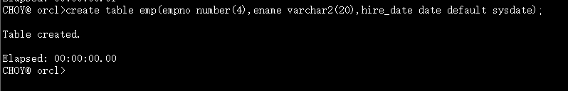 oracle创建与管理表
