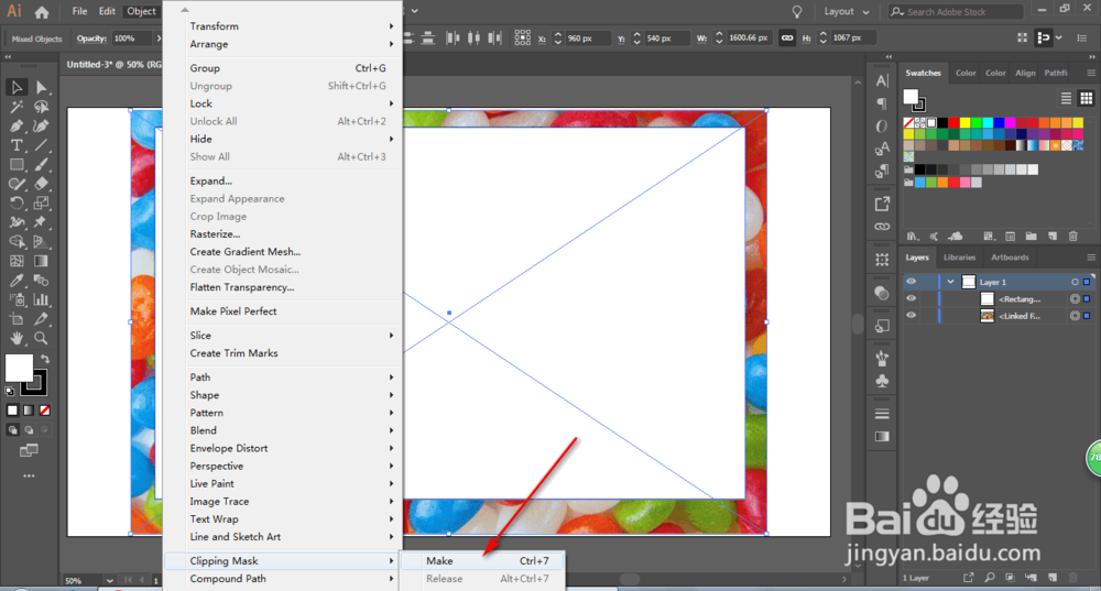 Ai2019怎么裁剪图片