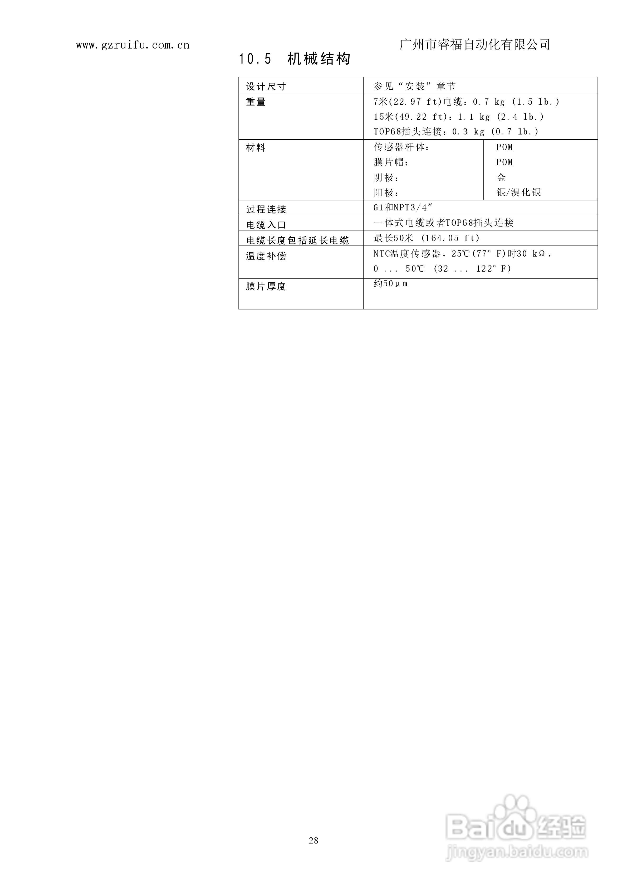 溶解氧传感器Oxymax WCOS41操作说明书书:[3]